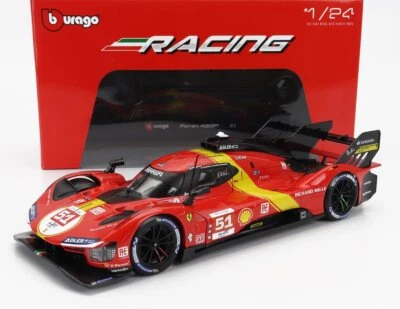 MODELLINO AUTO STATICO BURAGO FERRARI 499P #51 WINNER 24H LE MANS 2023 1/24 - Immagine 1 di 4