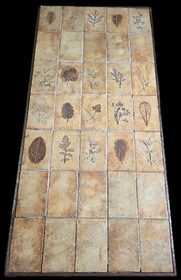 Roger Capron à Vallauris Table basse décor herbier salon 1950/1960 fer forgé - Photo 1/4