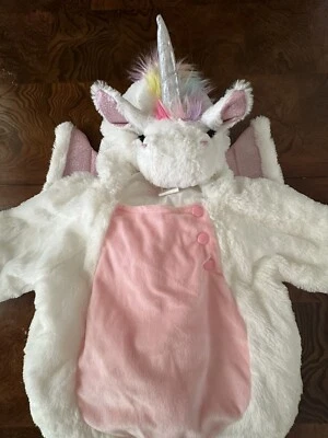 Unicorn Costume Baby Plush Pullover Halloween Size 12-18 Months Soft Clean Cute - Image 1 of 4
