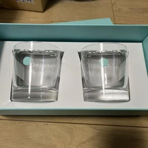 Tiffany & Co Pair Swing of Rock Glass Tumbler Set With Box Unused - Picture 1 of 4