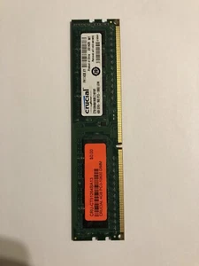 Crucial by Micron 4GB DDR3-1600 UDIMM 1.5V CL11 CT51264BA160B.C16FKR Memory Used - Picture 1 of 6