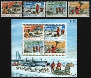 Nueva Zelanda 1984 - Mi-N.o 889-892 y Bloque 5 ** - Estampillada sin montar o nunca montada - Antártida / Antártida - Imagen 1 de 1
