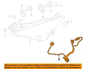 MAZDA OEM 14-18 3 Front Lamps Headlamp Components-Wire Harness BHN1510K6A - Picture 1 of 2