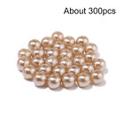 300 Pcs 6/8/10mm Plastic Faux Pearl Round Beads Imitation Pearl Color For Choice
