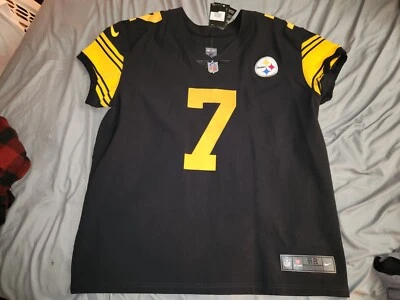 CAMISETA DE FÚTBOL AMERICANO BEN ROETHLISBERGER 7 PITTSBURGH STEELERS COLOR RUSH ELITE 52 NUEVA CON ETIQUETAS Foto 1 de 4