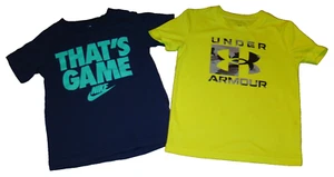 Lot of 2 Under Armour NIke Boys Size 4 Short Sleeve Shirts (R16) - Picture 1 of 9