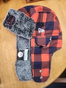 Cappello Trapper Invernale New Era Detroit Tigers Arancione Plaid MLB Taglia S - Foto 1 di 9