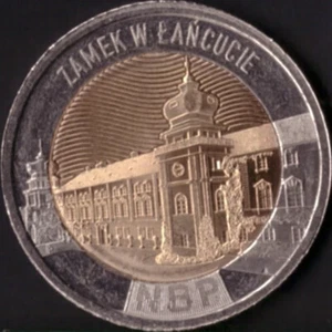 POLONIA 5 złotych 2024 UNC Zamek con Lancucie - Castillo de Lancut bimetálico - Imagen 1 de 2