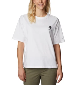 Camiseta de algodón blanca Columbia North Cascades para mujer talla S - Imagen 1 de 1