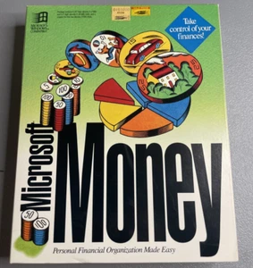 Microsoft Money 1992 Retired Discontinued Software SCARCE! Sealed DOS PC WINDOWS - Picture 1 of 2
