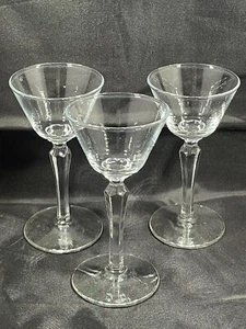 Juego de 3 vasos de jerez Libbey Cordial vintage con vástago facetado 4 oz elegante barra - Imagen 1 de 12