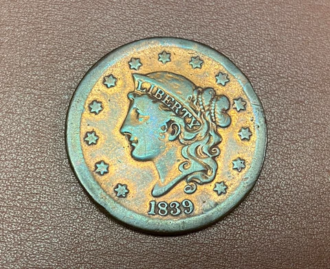 1839 Silly Head U.S Large Cent*** VF Cover