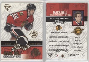 2002 Pacific Private Stock Titanium Authentic Game-Worn Jerseys Mark Bell Patch