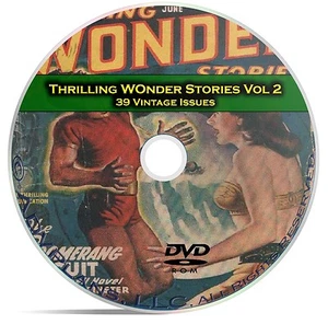 Thrilling Wonder Stories, Vol 2, 39 Classic Pulp Magazine, Fiction DVD CD C60 - Picture 1 of 1