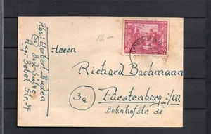 DDR 1950 Freimarke 249 Fruhjahrsmesse gebraucht auf Umschlag Bad Sulze - Picture 1 of 2