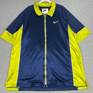 Vintage Nike Air Jacket Mens XL Navy Neon Full Zip Track Bright Jordan Warmup 90 - Picture 1 of 22