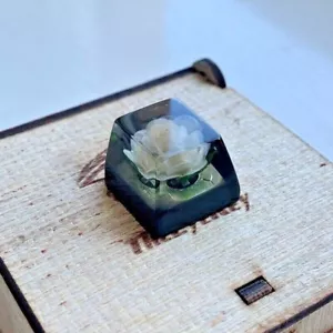 Handmade Resin Rose Keycaps/Artisans Cherry MX for Mechanical Keyboard - Picture 1 of 8