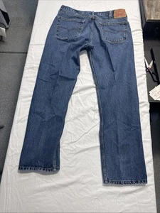 Levi’s 505 Straight Fit Denim Jeans Mens Size 38x32 Medium Blue Wash - Picture 1 of 10