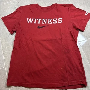 Men's XL Vintage Nike T Shirt LeBron Witness Red - Picture 1 of 9