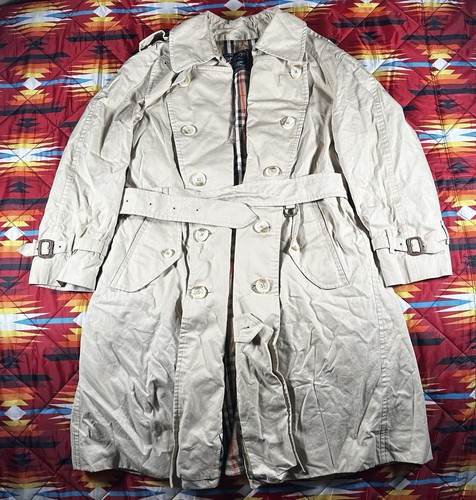 Trench coat Burberry vintage anni 90 check beige Londra made in England uomo tg 40 42