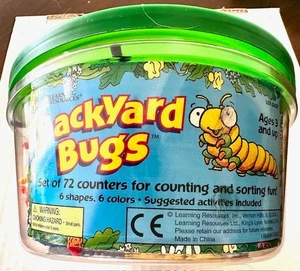 Backyard Bugs by Learning Resources - 72 bugs, 6 shapes, 6 colors - NEW - Picture 1 of 2