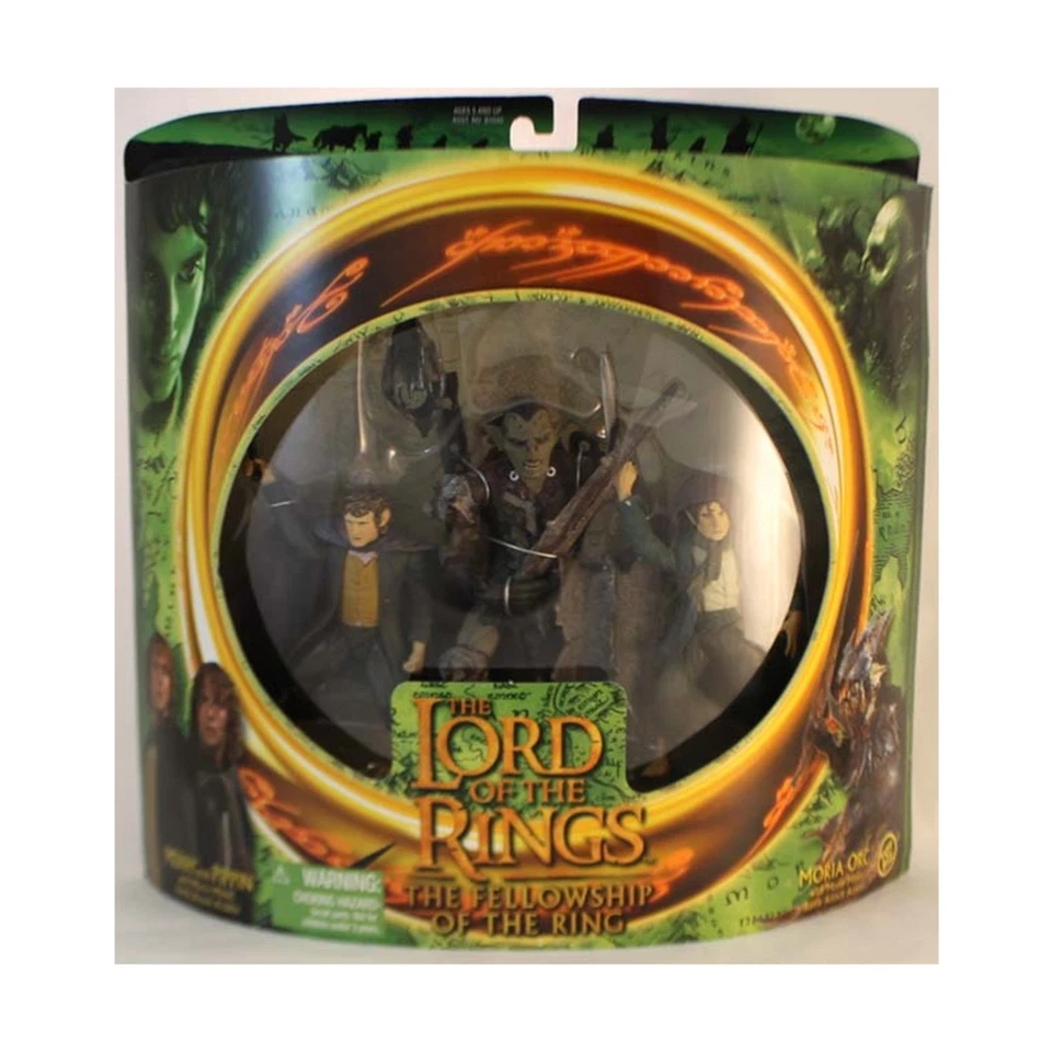 Toy Biz LoteR Acción Merry, Pippin & Moria Orc con Minas Moria Batalla En muy buen estado+/Como Nuevo Foto 1 de 1