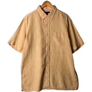 Vintage 2000'S Banana Republic Slim Fit Short Sleeve Linen Box Shirt Men's S... - Picture 1 of 6