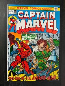 Captain Marvel #24 FN/VF Bronze Age comic featuring Dr. Mynde!