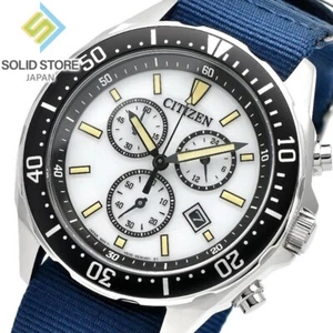 CITIZEN COLLECTION AT2500-19A Chronograph Eco-Drive Solaruhr blau Nylonband - Bild 1 von 9