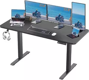 Electric Standing Desk Adjustable Motorised Sit Stand 120/140cm Home Office Game - Picture 1 of 30