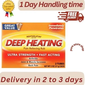 Mentholatum Deep Heating Pain Relieving Rub Cream 2 oz - Picture 1 of 3