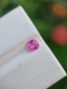 Piedra preciosa de zafiro rosa forma ovalada natural suelta facetada certificada - Imagen 1 de 5