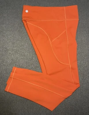 Lululemon Women's Invigorate 25” Leggings  [LW5CQMS] BRIK Coral Orange Size: 6 - Image 1 of 4