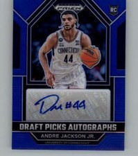 2023-24 Panini Prizm Draft Picks Blue Autograph Andre Jackson Jr RC AUTO 52/125