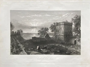 1850 Antique Print; Loch Leven Castle, Perth and Kinross, Scotland - Picture 1 of 2