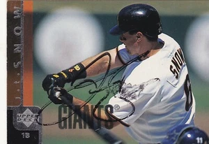 J.T. SNOW SAN FRANCISCO GIANTS SIGNED CARD LOS ANGELES ANGELS RED SOX YANKEES - Picture 1 of 1