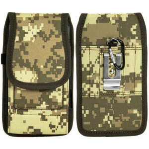 Camo Nylon Belt Clip Phone Card Pouch Case Holder Holster For iPhone 16 Pro Max - Picture 1 of 5