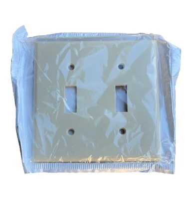 🔥(AN)(50)Leviton 2 velocidades marfil interruptor de luz de palanca placa de pared cubierta R51-86009-I Foto 1 de 4