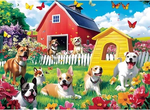 300 Piece Puzzles for Adults, Jigsaw Puzzles 300 Pieces for Adults Kids Dog Puzz - Photo 1/6