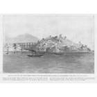 Greece View Of The Town Of Kavalla - Antique Print 1897