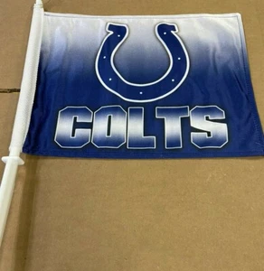 Indianapolis Colts NFL Ombre Car Flag - Picture 1 of 4