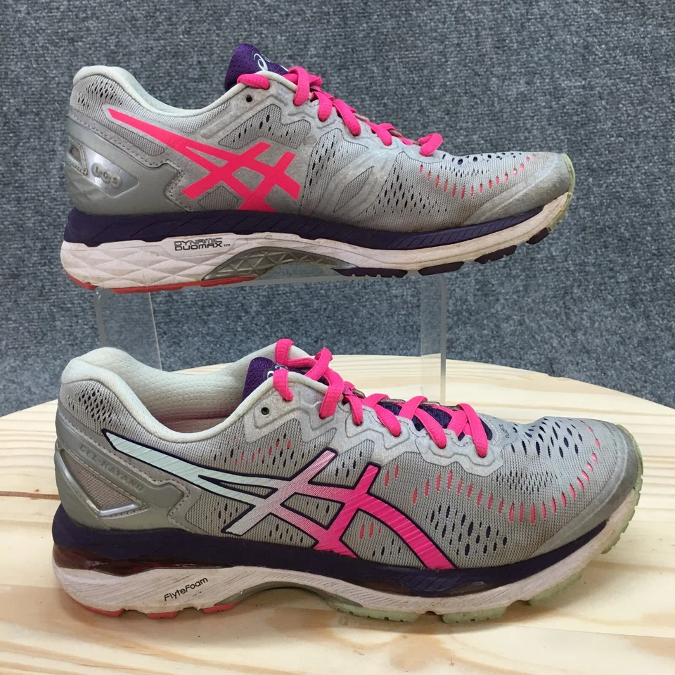 Asics Zapatos Mujer 7.5AA Gel Kayano 23 Tenis Atléticos para Correr T699N Gris Rosa Foto 1 de 4