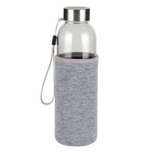 (9,60€/1Stk) Glas Trinkflasche 0,5 L mit Schutzhülle und Handschlaufe - Bild 1 von 1
