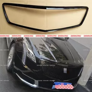 Gloss Black For Cadillac XTS 2018-2020 Outer Frames Front Grill Frame Trim Cover - Picture 1 of 7
