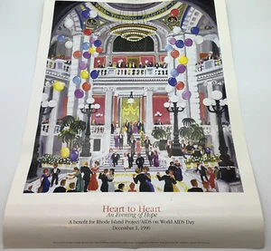 Maxwell Mays Poster ""HERZ ZU HERZ"" Ein Abend der Hoffnung AIDS Day 1990. 18x25 - Bild 1 von 6