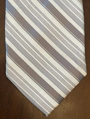 Apt. Gravata masculina 9 cinza feita à mão 100% poliéster feita na China - Imagem 1 de 4