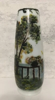 vase en opaline peint - Photo 1/4