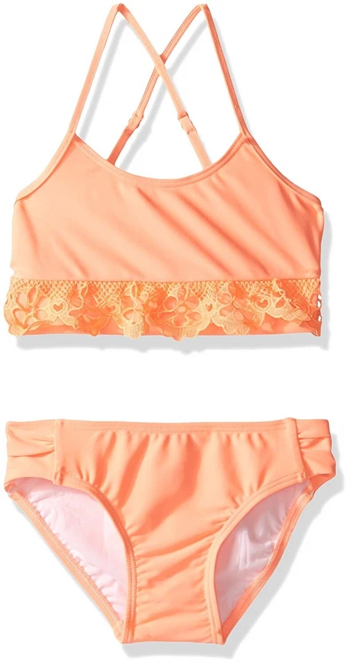 Seafolly 166853 Conjunto de Natación Parte Superior de Verano e Inferior de Bikini Rockmelon Talla 7 para Niñas Foto 1 de 2
