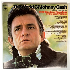 The World of JOHNNY CASH Vinyl 2 LPs 1970 EX - Foto 1 di 9