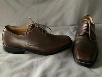 Chaps Ralph Lauren Bicycle Toe Oxford Lace Ups Walnut Brown Mens 11M NC Leather - Image 1 of 4
